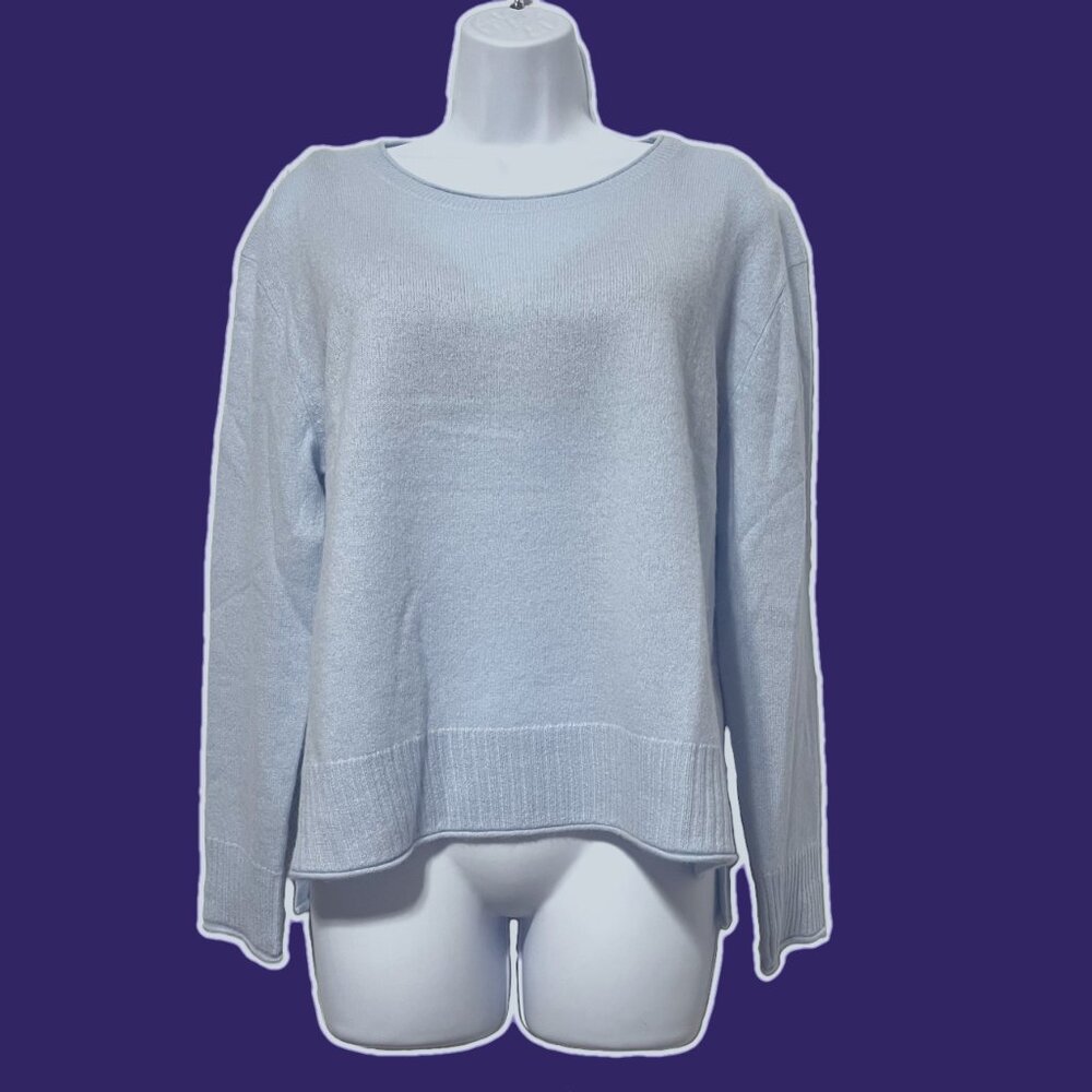 Rachel Zoe Pale Blue Cashmere Sweater, Size Medium